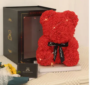 Valentine's Day Gift Rose Bear Eternal Flower Rose Teddy Bear PE Foam Bear 25cm Valentines Day - Image #13