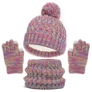 Children's Hat Scarf Gloves Three-piece Set - Image #10