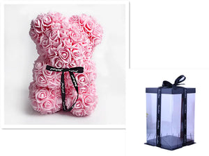 Valentine's Day Gift Rose Bear Eternal Flower Rose Teddy Bear PE Foam Bear 25cm Valentines Day - Image #27