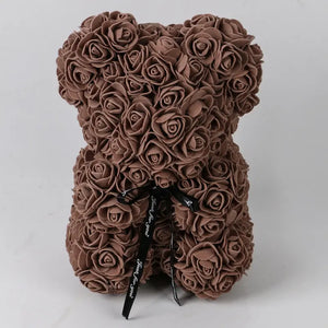 Valentine's Day Gift Rose Bear Eternal Flower Rose Teddy Bear PE Foam Bear 25cm Valentines Day - Image #18