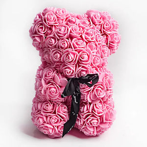 Valentine's Day Gift Rose Bear Eternal Flower Rose Teddy Bear PE Foam Bear 25cm Valentines Day - Image #7