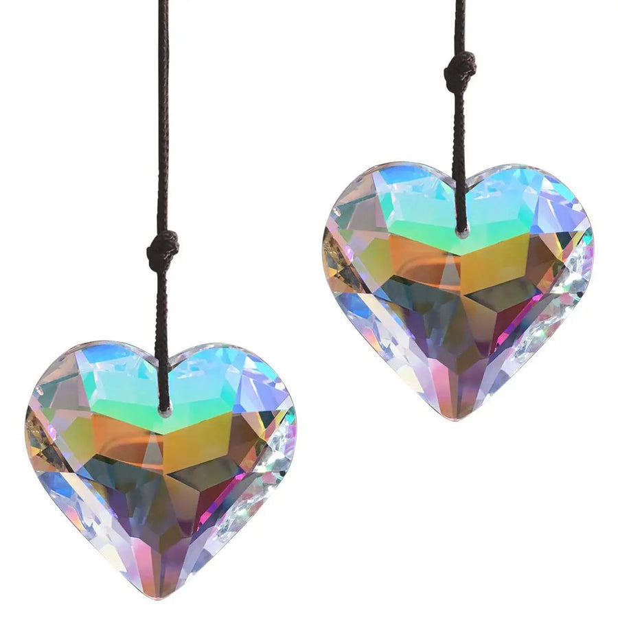 Car Crystal Peach Heart Prism Decoration Pendant - Image #3
