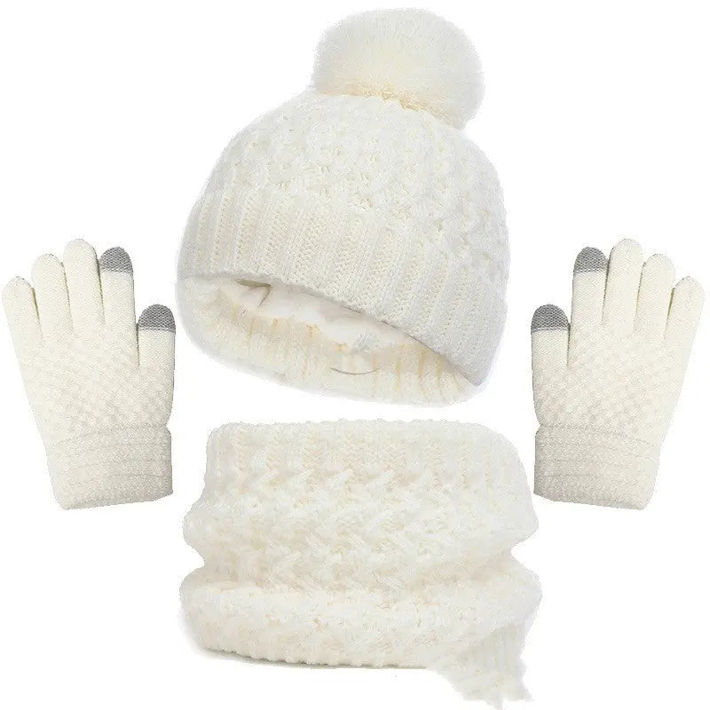 Children's Hat Scarf Gloves Three-piece Set - Image #8