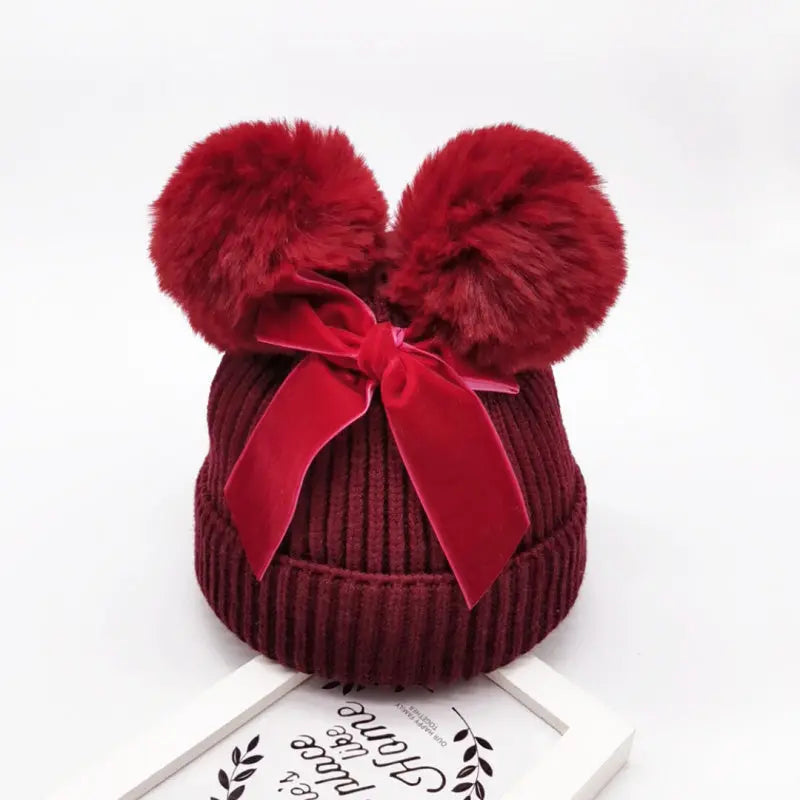 Autumn and winter children's baby hats - Image #4