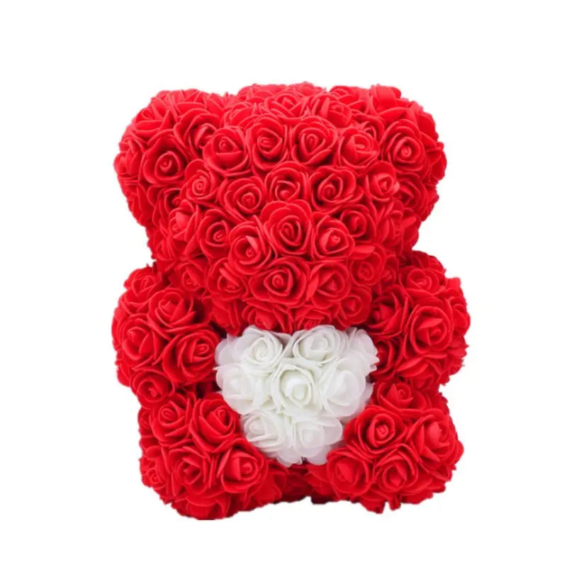 Valentine's Day Gift Rose Bear Eternal Flower Rose Teddy Bear PE Foam Bear 25cm Valentines Day - Image #32