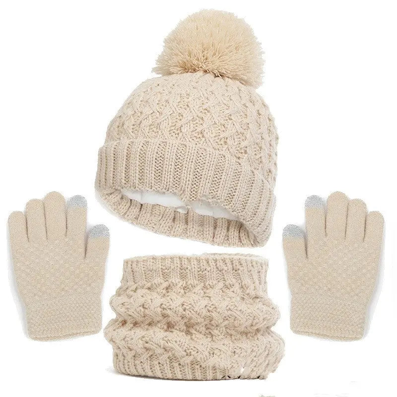 Children's Hat Scarf Gloves Three-piece Set - Image #7