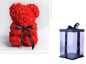 Valentine's Day Gift Rose Bear Eternal Flower Rose Teddy Bear PE Foam Bear 25cm Valentines Day - Image #33