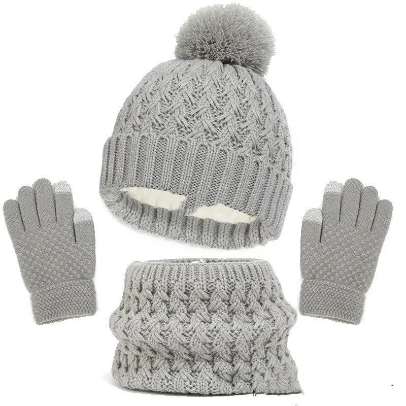 Children's Hat Scarf Gloves Three-piece Set - Image #11