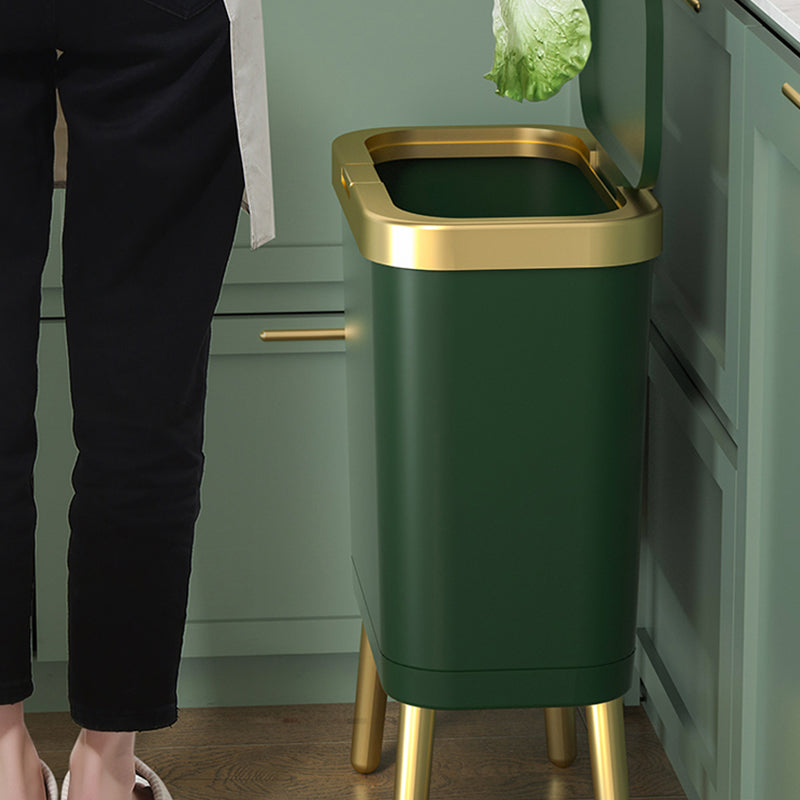 Nordic Style Trash Can,Push Top Garbage Bin with Lid