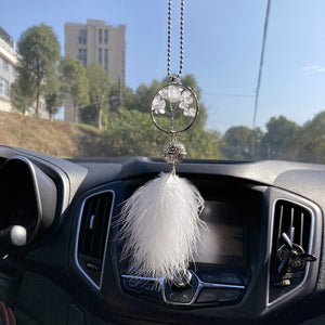 Dream Catcher Handmade Car Rear View Mirror Pendant White Feather Dream Catchers
