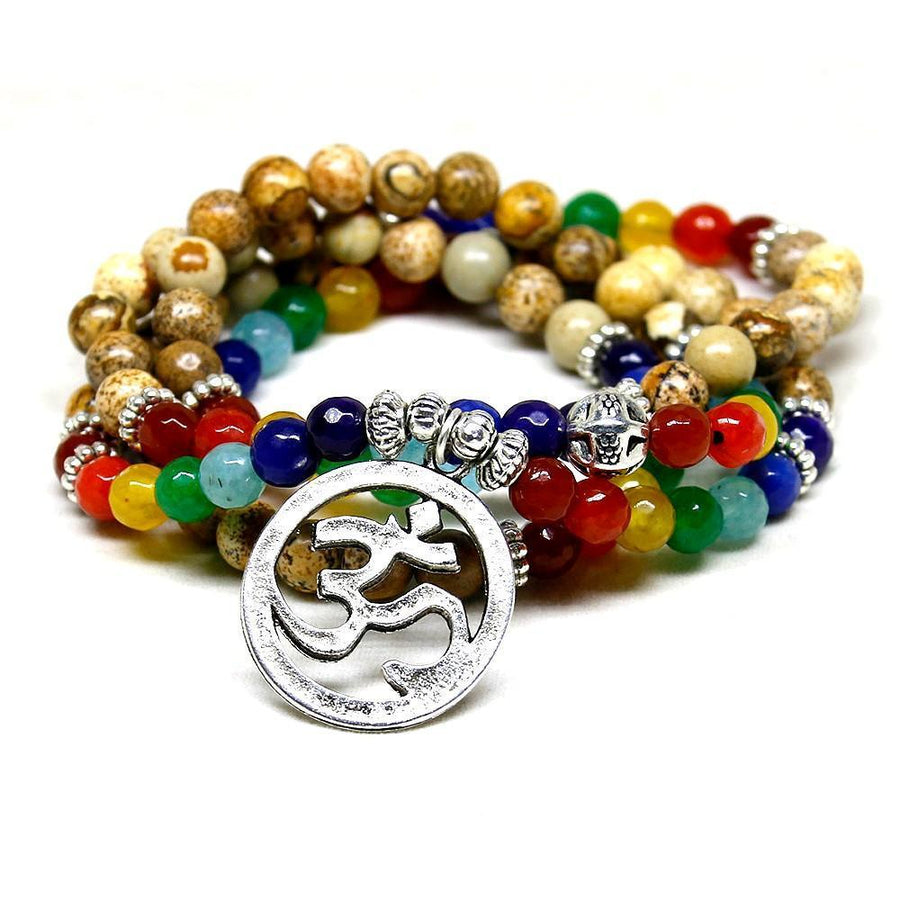 Chakra Tibetan Bodhi Prayer Beads Mala Wrap Bracelet