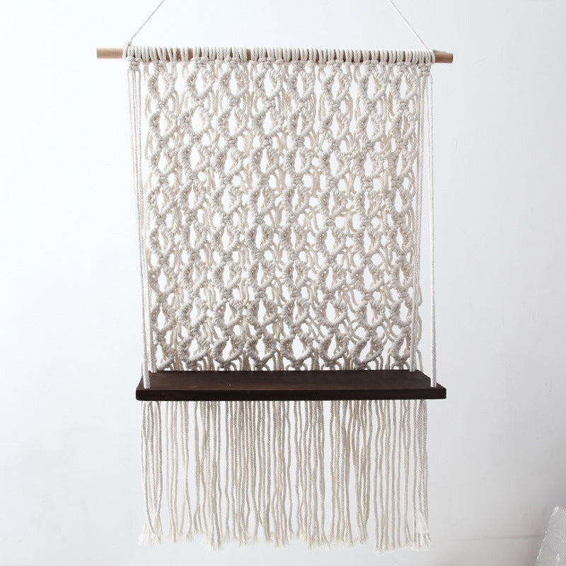 Cotton Rope Tapestry Rack Hand-Woven Bohemian Wall Rack Cotton Rope Tapestr