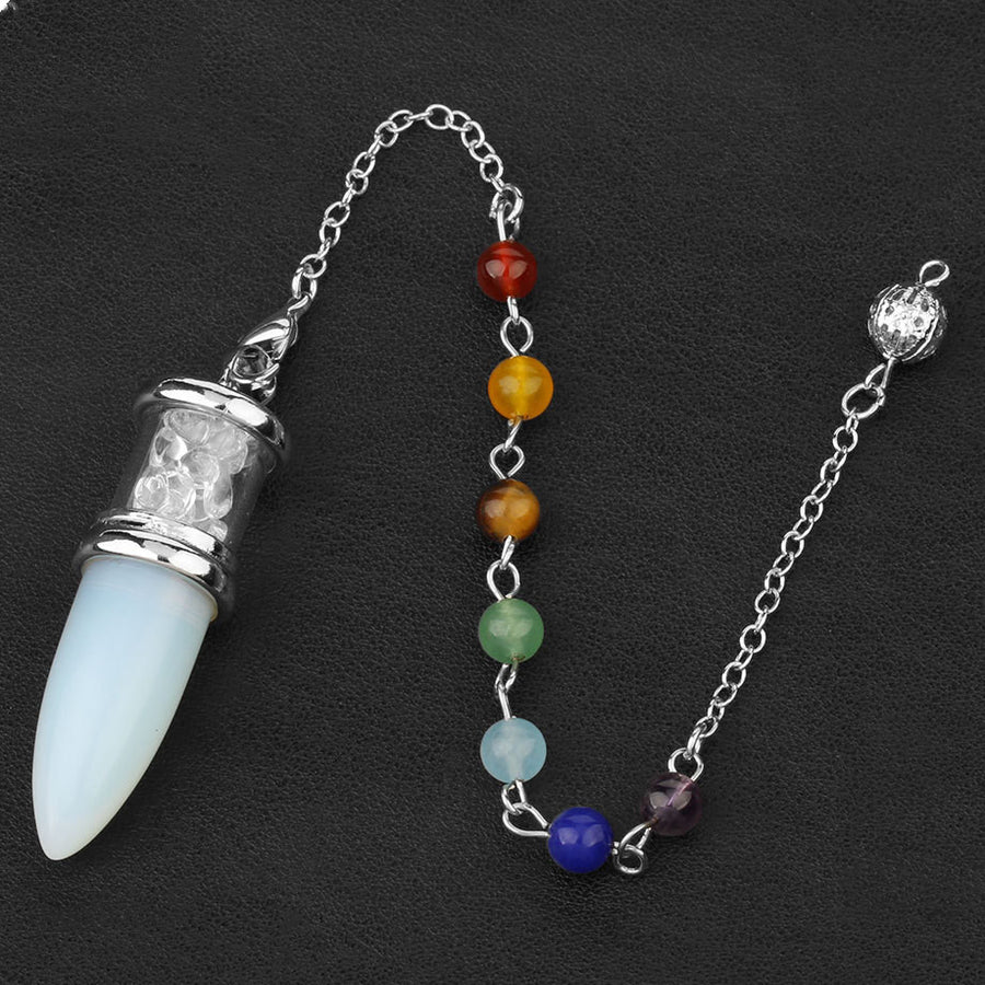 Natural Crystal Pendulums for Dowsing Divination 7 Chakra