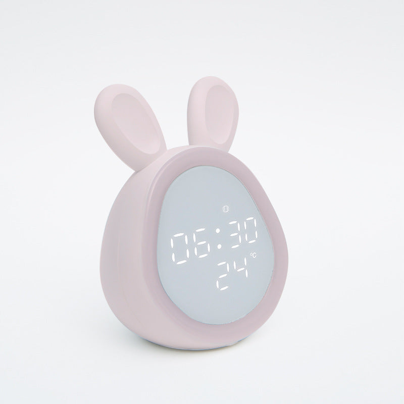 Cozy Villa Digital Alarm Clock with Night Light and Temperature Display, Cute Alarm Clocks for Kids Toddlers Adults, Pink Alarm Clock for Bedroom Home Office, Adjustable Volume and Brightness