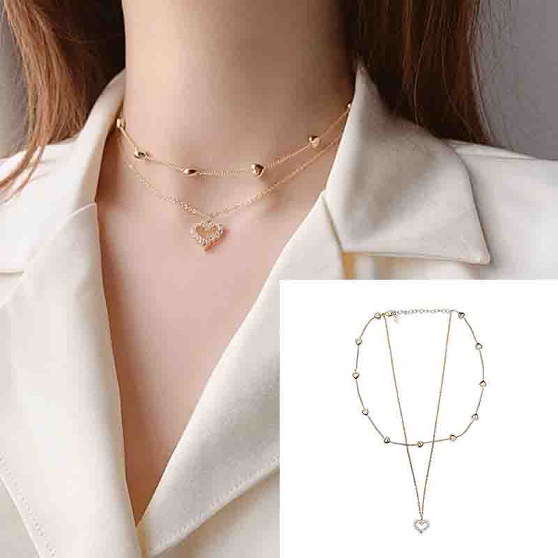 Double Layer Crystal Necklace