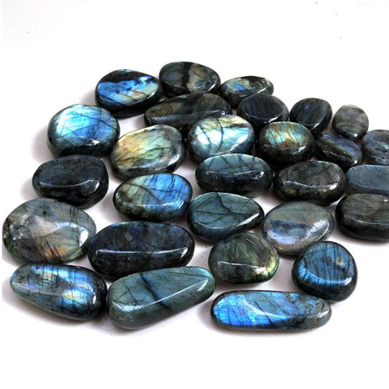 Natural Crystal Labradorite Rough Stone Handle