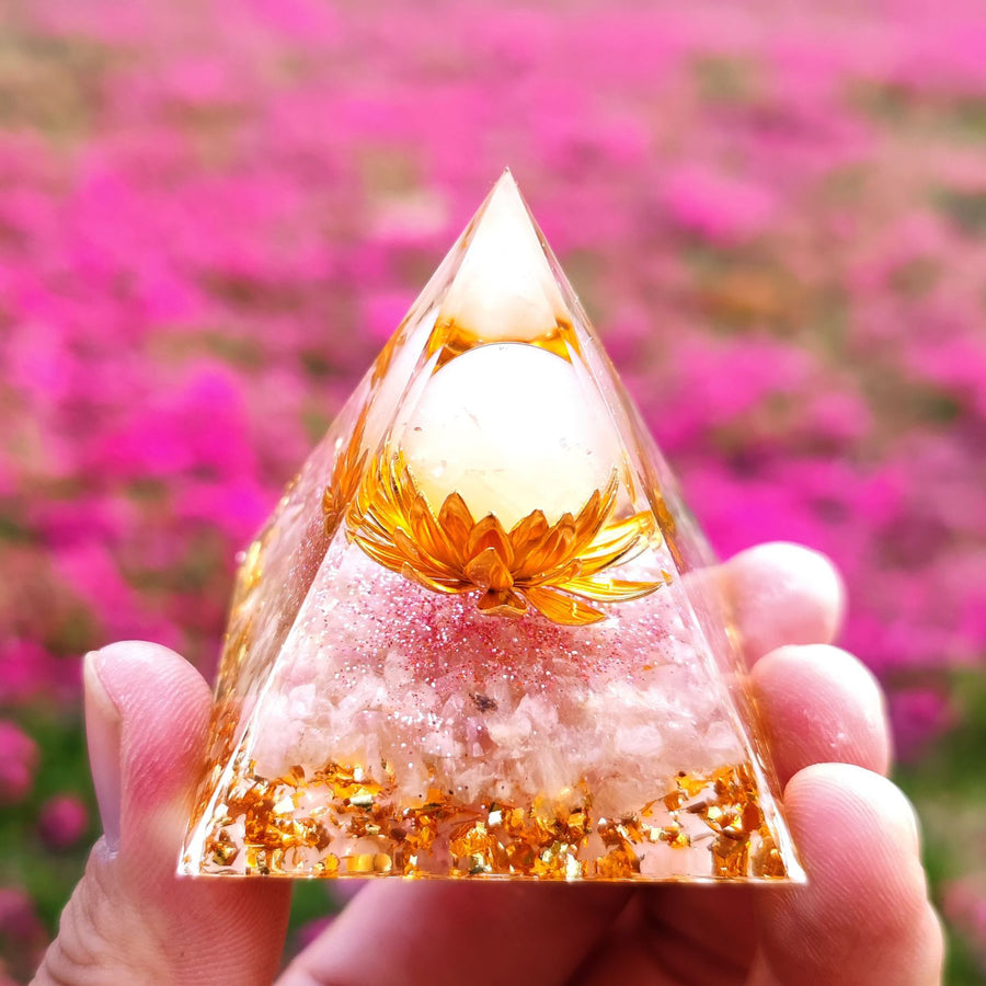 Crystal Ball Pyramid Home Crafts Resin