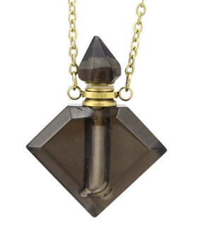 Natural Diamond Perfume Bottle Necklace Pendant