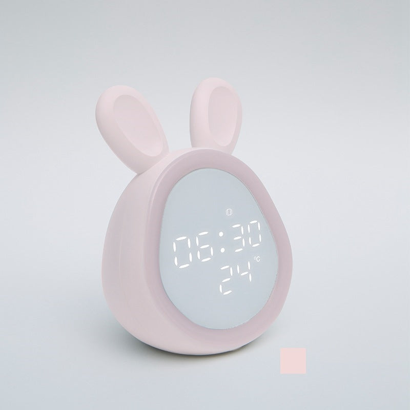 Cozy Villa Digital Alarm Clock with Night Light and Temperature Display, Cute Alarm Clocks for Kids Toddlers Adults, Pink Alarm Clock for Bedroom Home Office, Adjustable Volume and Brightness
