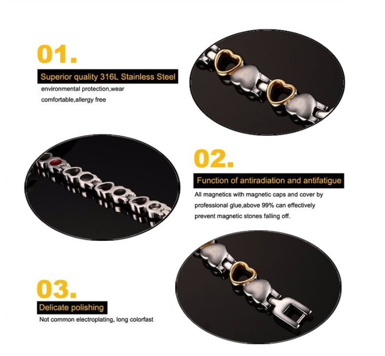 Titanium steel magnet bracelet