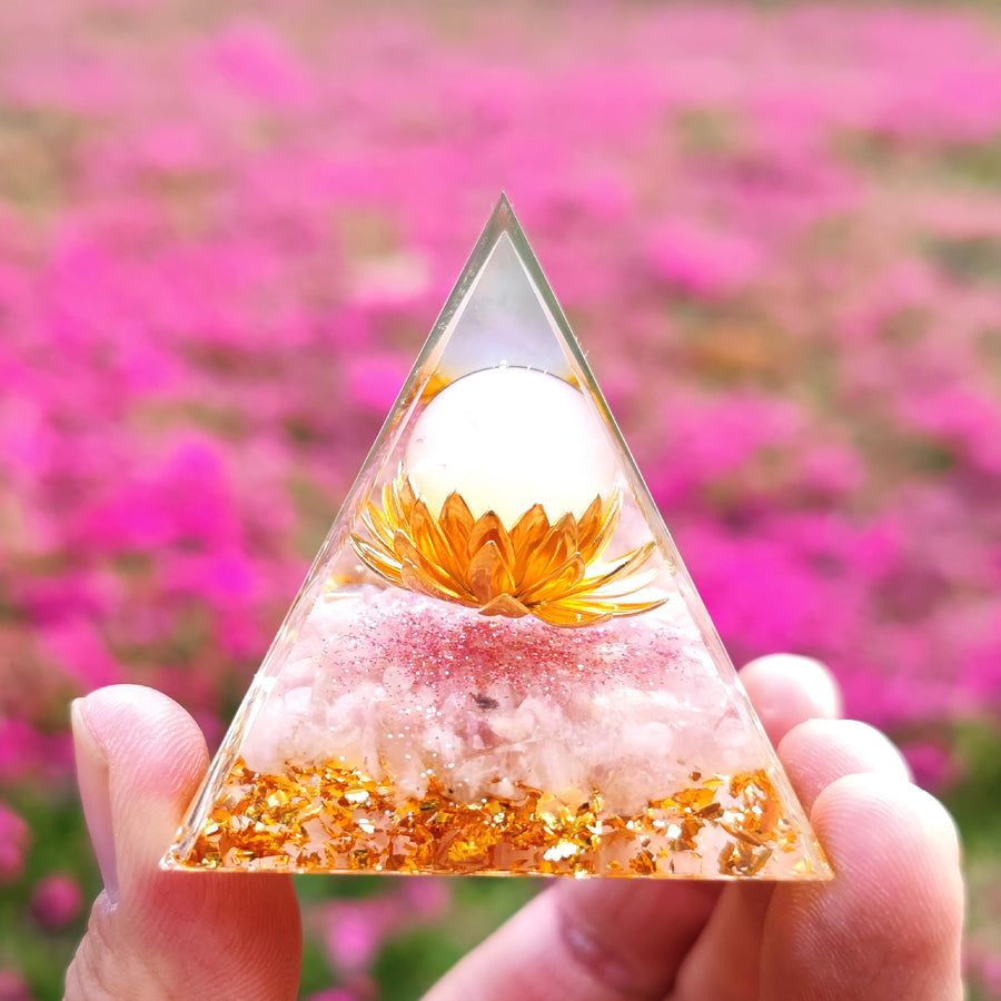 Crystal Ball Pyramid Home Crafts Resin