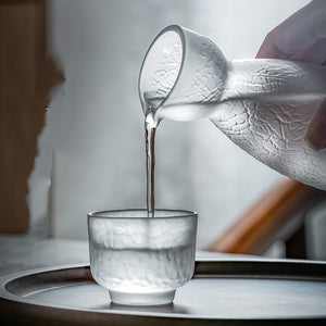 Japanese Sake Set frosted glass