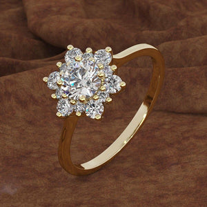 Snowflake Crystal Ring
