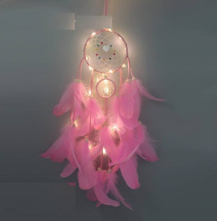 Indian Dreamcatcher Creative Gift Ornaments Girl Heart Dreamcatcher Pendant Birthday Gift Handmade Wind Chimes