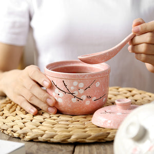 Ceramic Stew Pot with Lid Porcelain, soup bowl with lid, ceramic