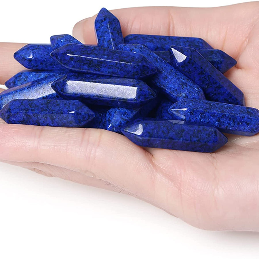 Natural Stone Lapis Lazuli Hexagonal wand - Key of Cherry Blossom 