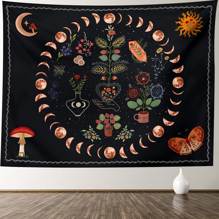 Moon wall Tapestry - Key of Cherry Blossom 