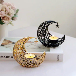 Modern Luxury Moon Candlestick Metal Ornaments - Image #5