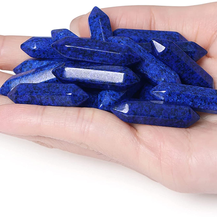 Natural Stone Lapis Lazuli Hexagonal wand - Key of Cherry Blossom 