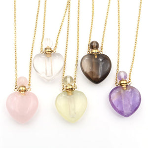 Essential Natural Amethyst perfume Oil Necklace