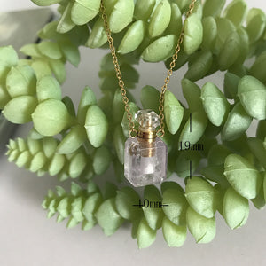 Essential Oil Bottle Perfume Metal Necklace