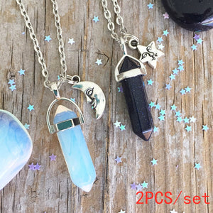Natural Agate Crystal Pillar Necklace