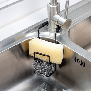 Fusiontec Sink Caddy Sink Sponge Holder - Faucet Rack Shower Tray - Kitchen and Bathroom Metal Organizer Hanging Fix Around Faucet