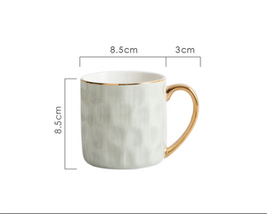 Porcelain Coffee Mugs Cups with Handle for Hot or Cold Drinks like Cocoa, Milk, Tea or Water - Smooth Ceramic with Modern Design