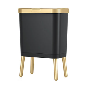 Nordic Style Trash Can,Push Top Garbage Bin with Lid